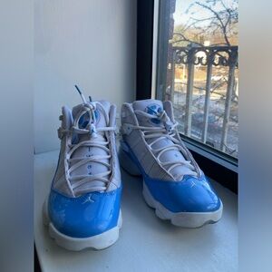 Jordan Blue and White Athletic Shoes
